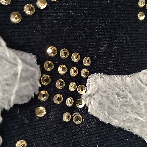 Mayoral size 8 girls navy  long sleeve t-shirt with furry cats and gems - Picture 4 of 8